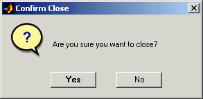 finished modal dialog for the confirm close GUI