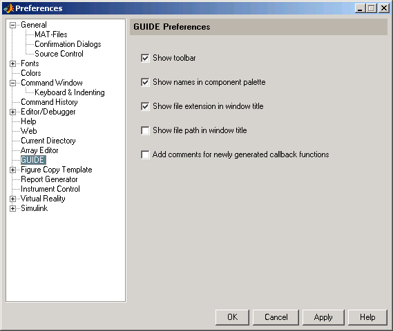 layout editor preferences