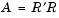 A = R transpose times R