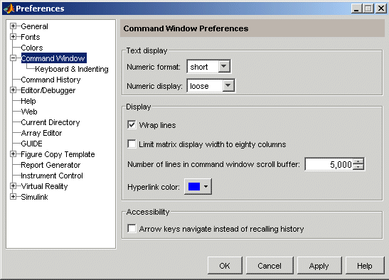 Image of MATLAB Command Window showing if through end statements on multiple lines.
