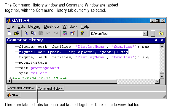Image of Command Window and Command History tabbed together.