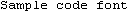 Image of Monospaced font.