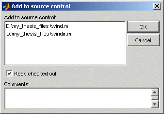 Image of Add to source control dialog box.