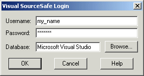 Image of source control system login dialog box.