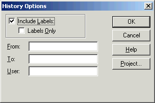 Image of History Options dialog box.