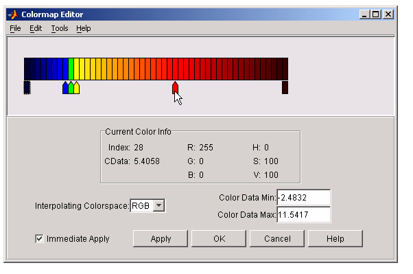 Open colormap editor - MATLAB